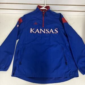 Kansas KU Jayhawks Blue Sweatshirt 1/4 Zip Size Medium